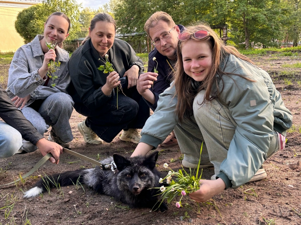 дети с лисом