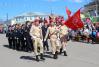 Парад коллективов возглавили юнармейцы и кадеты учебных заведений Тотемского округа.